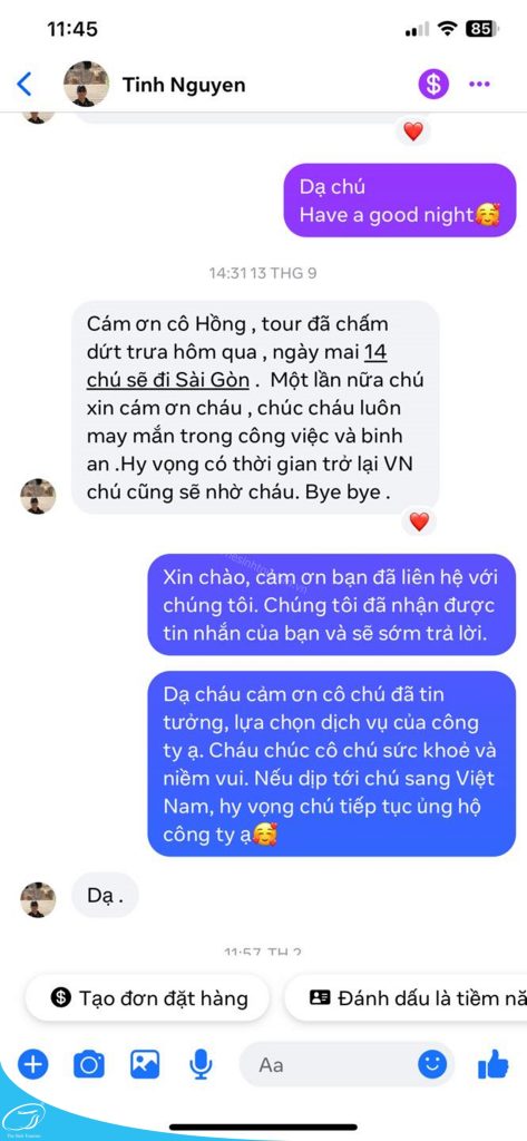 Khách hàng nói gì khi đặt tour tại Thế Sinh Tourist ? 10 du lich the sinh the sinh tourist phan hoi khach hang 017 20241022